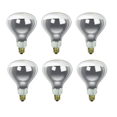 375-Watt R40 Clear Dimmable Incandescent Heat Lamp Bulb with Medium Base (6-Pack)