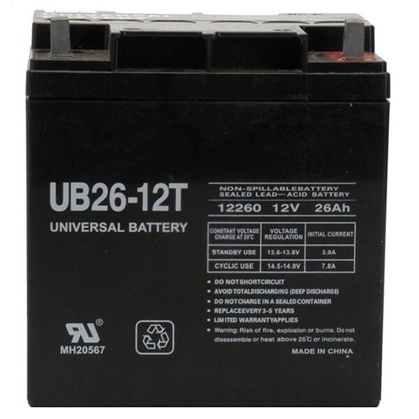 UPG 12-Volt 26 Ah L2 Terminal Sealed Lead Acid (SLA) AGM Rechargeable Battery