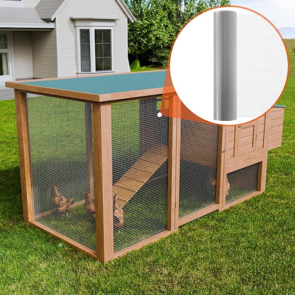 1/2 in. Hardware Cloth 48 in. x 100 ft. Galvanized Wire Mesh Roll for Chicken Fencing Garden Small Rodents