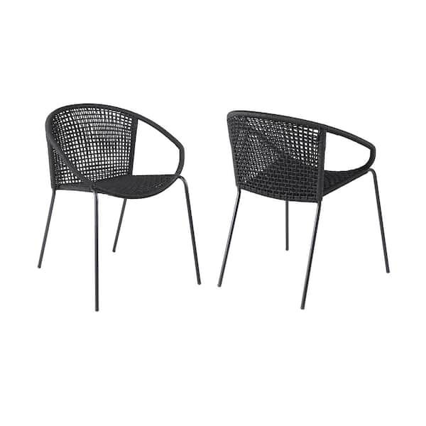 black rope garden chair