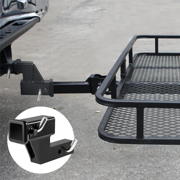 VEVOR Trailer Hitch Riser for 2 in. Receiver with 4 in. Rise Drop Trailer Receiver Hitch Extender Extension Adapter Black TCYZSJGDK226MN6EVV0 730 The Home Depot