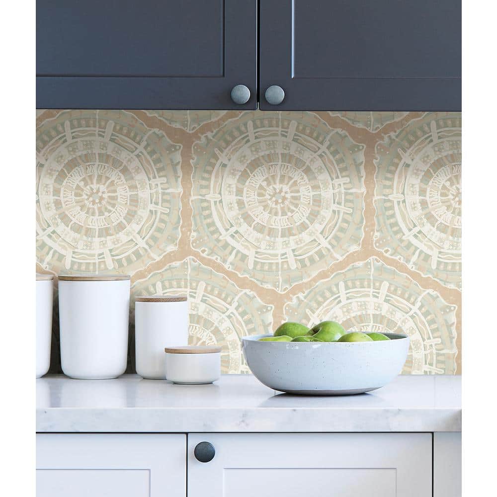 Peach Geometric Self-Adhesive Removable Wallpaper Roll