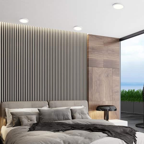 Edvivi 7 in. White Round Flat 3000K 4000K 5000K Integrated LED