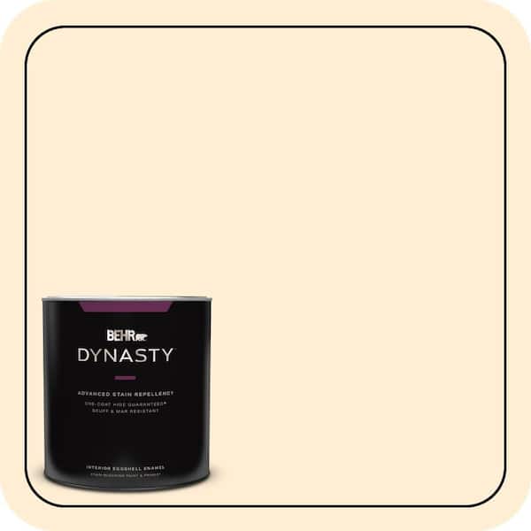 BEHR DYNASTY 1 qt. #M270-1 Pearly White Eggshell Enamel Interior Stain-Blocking Paint & Primer