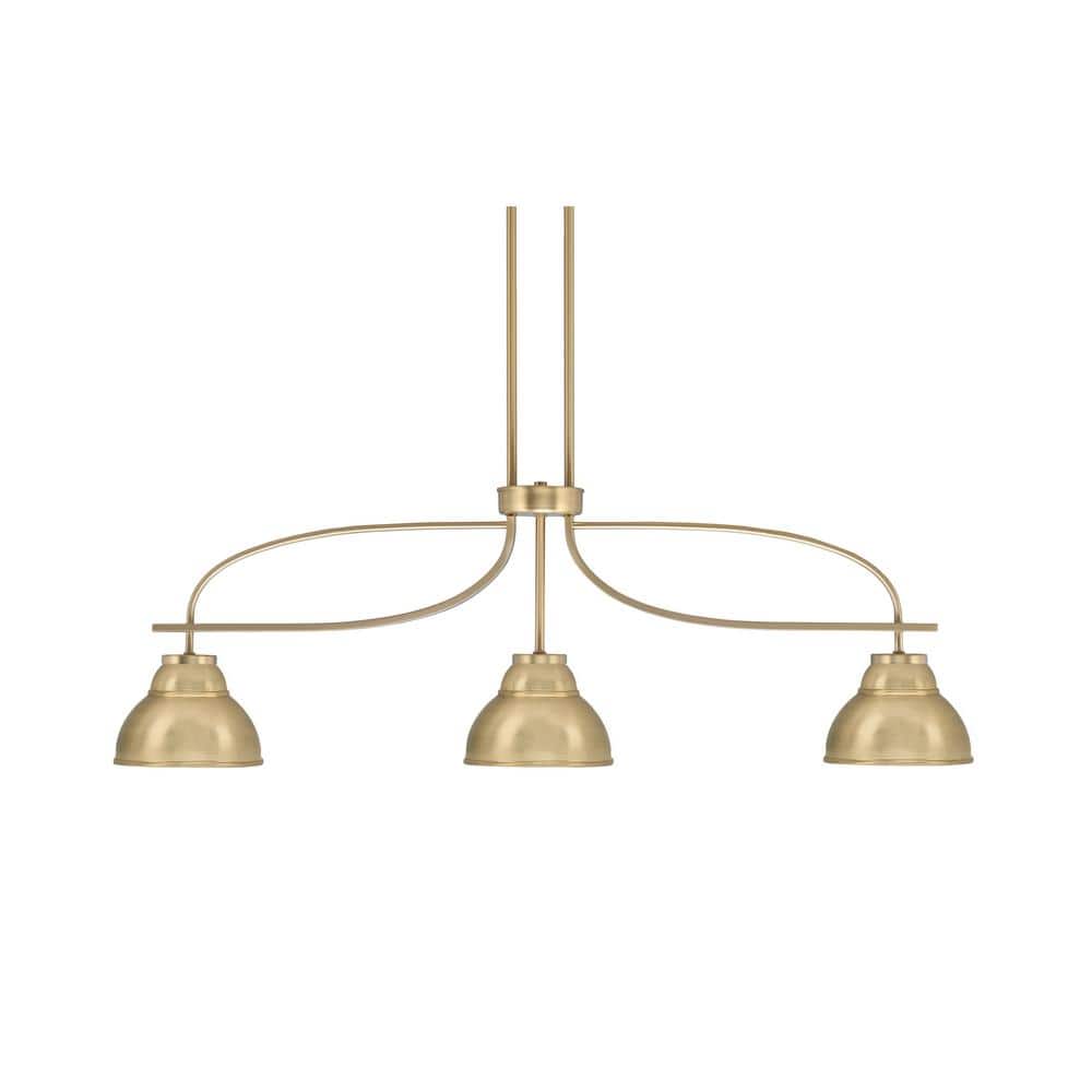 Olympia 12.75 3-Light Chandelier New Age Brass New Age Brass Metal Shade
