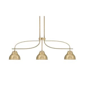Olympia 12.75 3-Light Chandelier New Age Brass New Age Brass Metal Shade