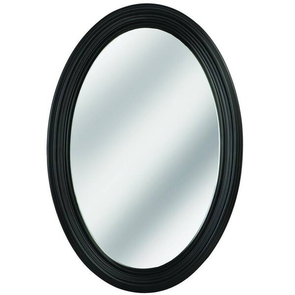 Medium Oval Black Classic Mirror