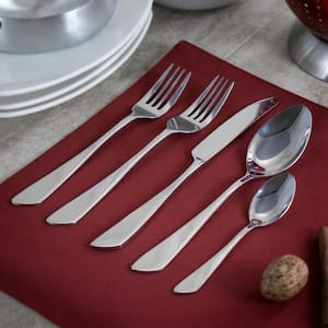 Gibbous 20-Piece Silver Stainless Steel Flatware Set (Service for 4)