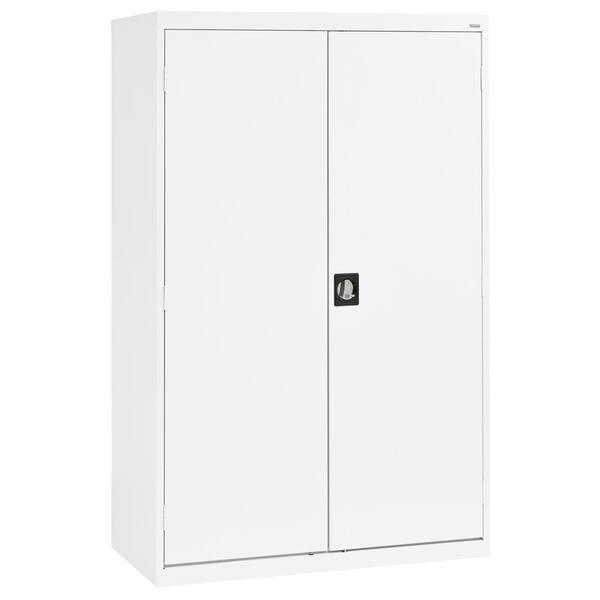 Steel Freestanding Garage Cabinet In, White Storage Cabinets With Doors For Garage