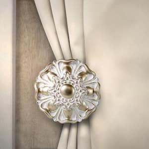Gracey Decorative Light Gold Resin Tieback Curtain Holdback (Set of 2)