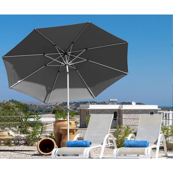 california umbrella 6' patio umbrella California Umbrella 6 Ft. Octagonal Aluminum Push Button Tilt Patio  Umbrella W/ Crank Lift & Aluminum Ribs