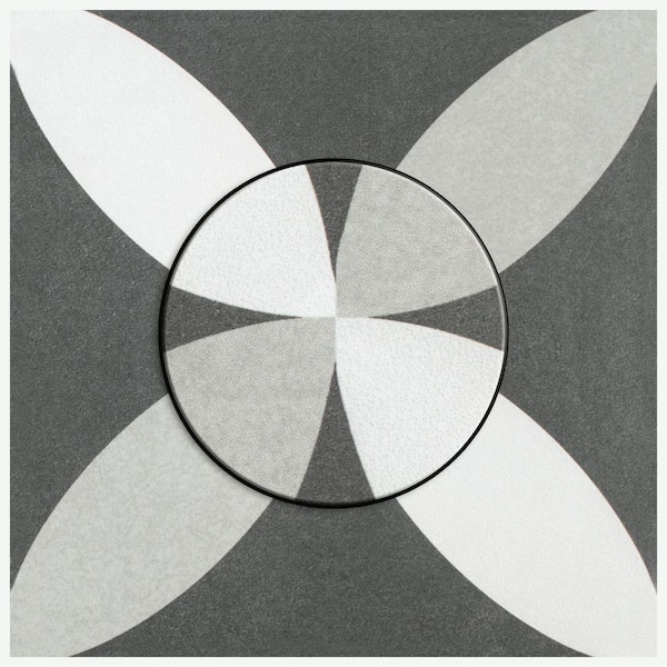 Merola Tile Twenties Petal 7-3/4 in. x 7-3/4 in. Ceramic Floor and