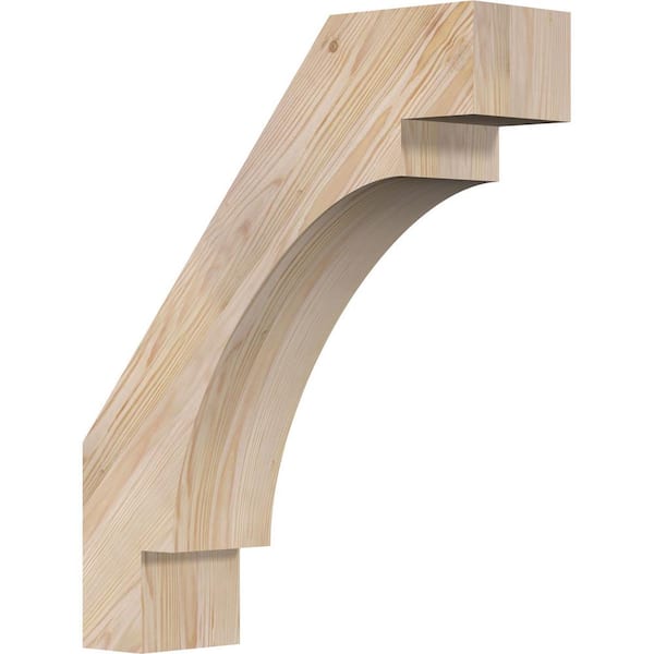 Ekena Millwork 5 1/2"W x 20"D x 24"H Merced Smooth Knee Brace, Douglas Fir