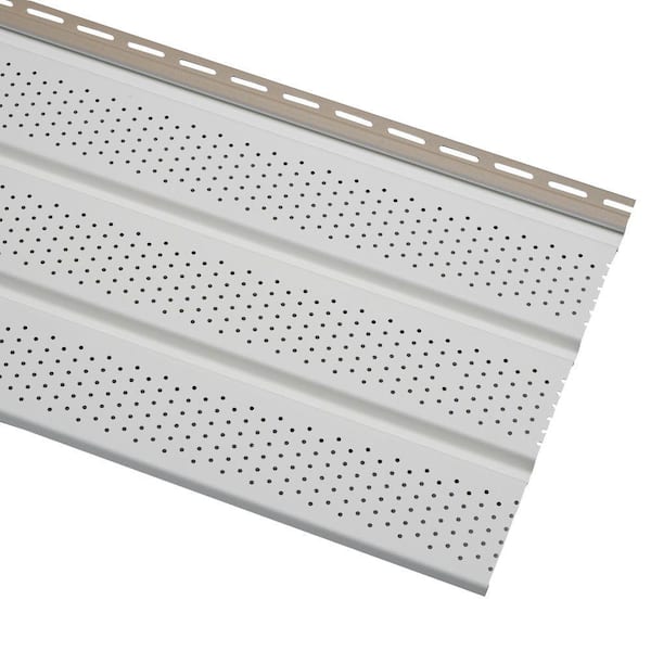 Ply Gem 11.25 in. x 0.5 in. Rectangular White Weather Resistant Vinyl Soffit Vent