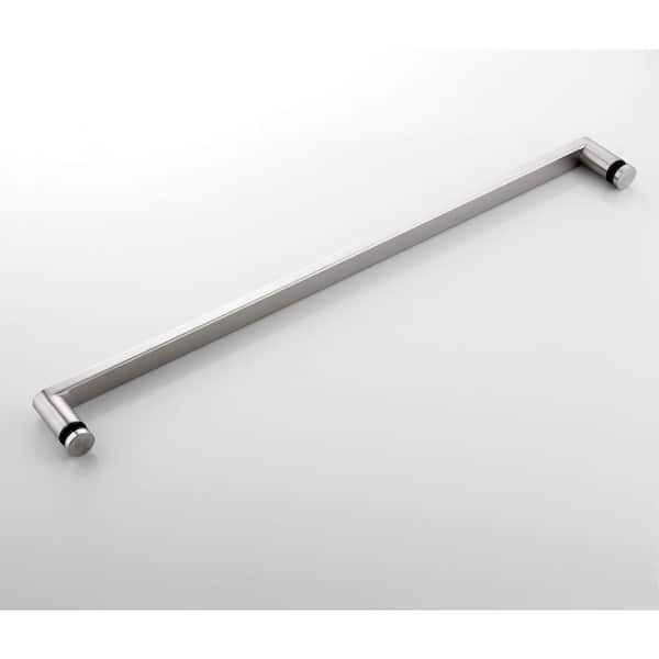 66-72.75 in. W x 79 in. H Double Sliding Frameless Soft Close Shower Door in Brushed Nickel with 3/8 in. Clear Glass