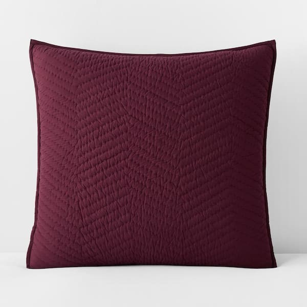 The Company Store Company Cotton Merlot Solid Euro Sham