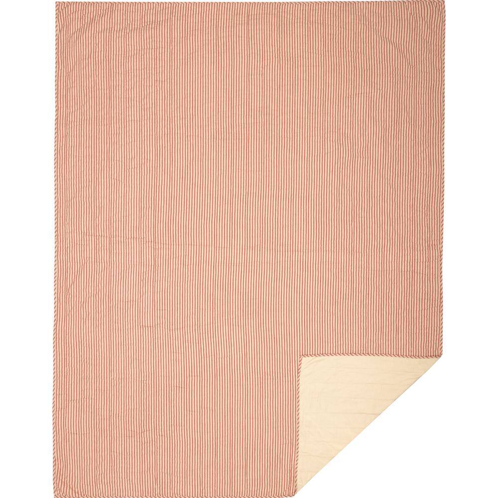 Sawyer Mill Red and Tan Cotton Twin Quilt Set