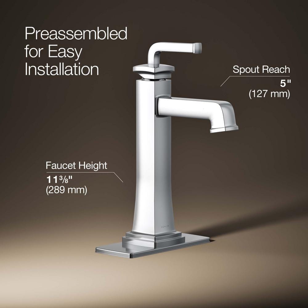 Riff Tall Polished Chrome Traditional Vessel Bathroom Faucet 1.2 GPM