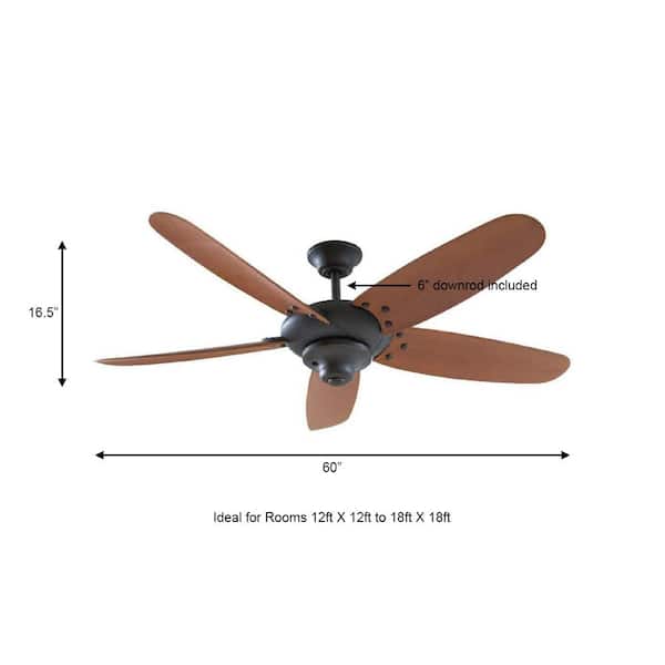 Home Decorators Collection Altura 60 In Indoor Outdoor Oil Rubbed Bronze Ceiling Fan With Downrod And Reversible Motor Light Kit Adaptable 26660 The Depot - Best 60 Inch Ceiling Fan With Light