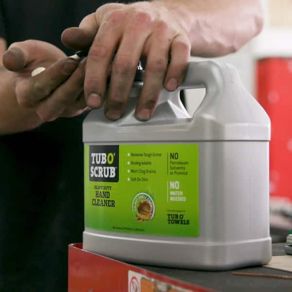 Grip Clean  Degreaser Hand Cleaner for Auto Mechanics - Dirt-Infused  Liquid Hand Soap Absorbs Grease, Oil, & Odors. Natural Hea