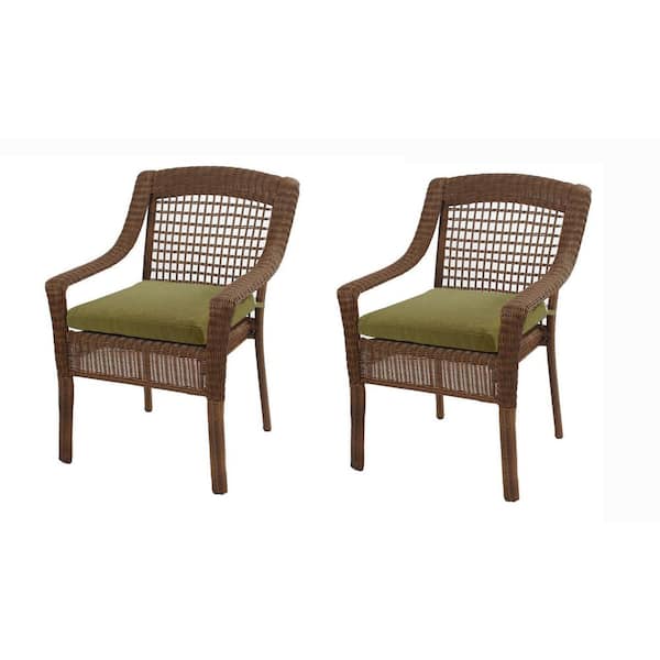 Hampton Bay Charlottetown 18 X Green, Wicker Outdoor Furniture Replacement Cushions