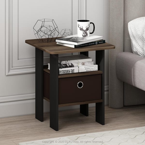 furinno end table bedroom night stand petite