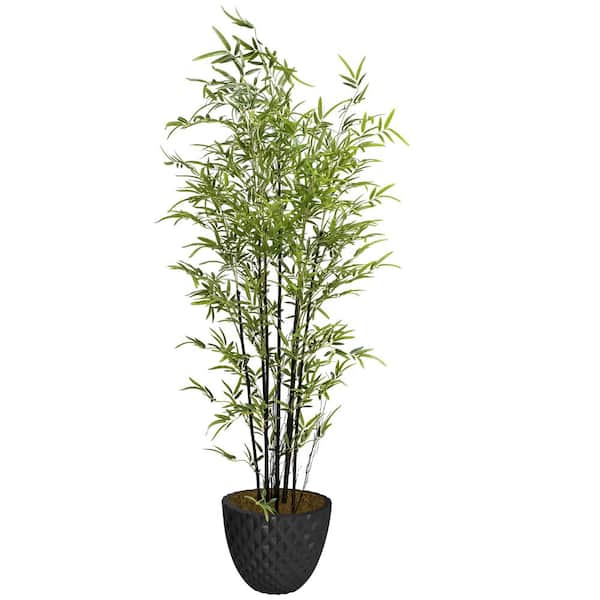 VINTAGE HOME Artificial Faux Real Touch 6.42 Feet Tall Bamboo Tree With Fiberstone Planter