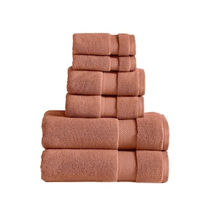 Luxury Quick Dry 6-Piece Solid Clay Cotton Towel Set