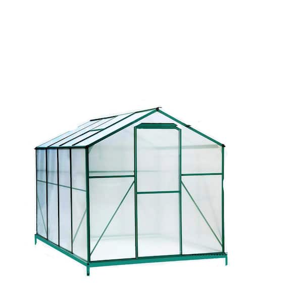Unbranded 99.8 in. W x 74.8 in. D x 78.74 in. H Outdoor Heavy Duty Walk-in Plant Garden Greenhouse, Green