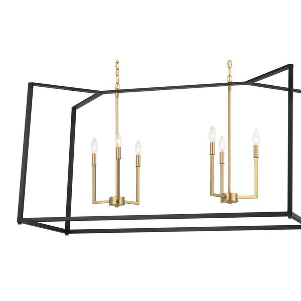 Minka Lavery Colwick 6-Light Coal Black and Signature Brass
