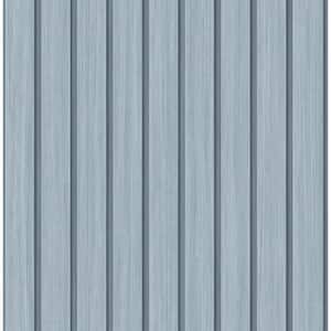 Blue Skies Faux Wooden Slats Vinyl Peel and Stick Wallpaper Roll (Covers 30.75 sq. ft.)