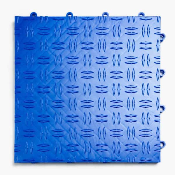 MotorDeck Diamond Royal Blue 12 in. x 12 in. x 0.5 in. Modular Garage Flooring Tile 48 pack (Covers 48 sq. ft.)