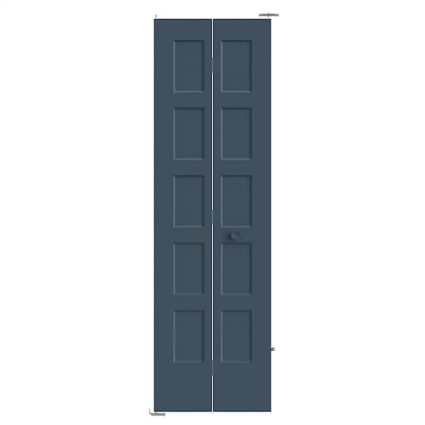 Masonite 24 in. x 80 in. 5-Panel Bayshore Hollow Core Night Tide Molded Composite Bi-Fold Door