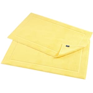 Yellow 21x 34 in. 100% Cotton Rectangle 2 Piece Absorbent and Machine Washable Set