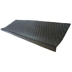 ROPPE Light Duty Ribbed Design Slate 12-1/4 in. x 36 in. Rubber Square ...