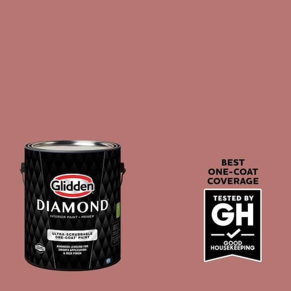 Glidden Diamond 1 gal. PPG1056-5 Earth Rose Flat Interior Paint with Primer