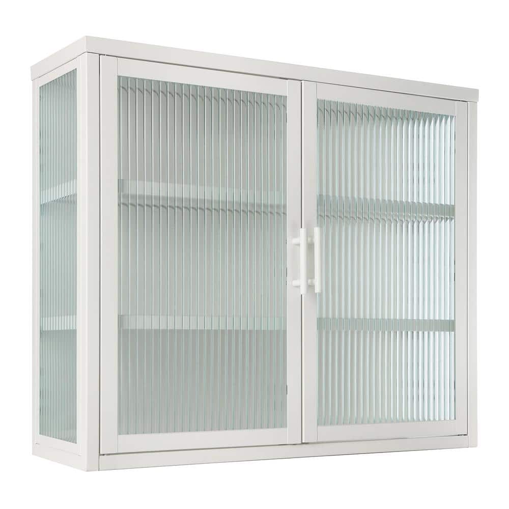 27.6 in. W x 9.1 in. D x 23.6 in. H Bathroom Storage Wall Cabinet With Deta