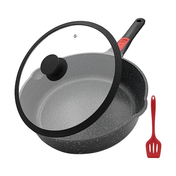 10-Piece Nonstick Cast Aluminum Black Kitchen Cookware Set with Lids Removable Handle Oven Safe Induction Ready