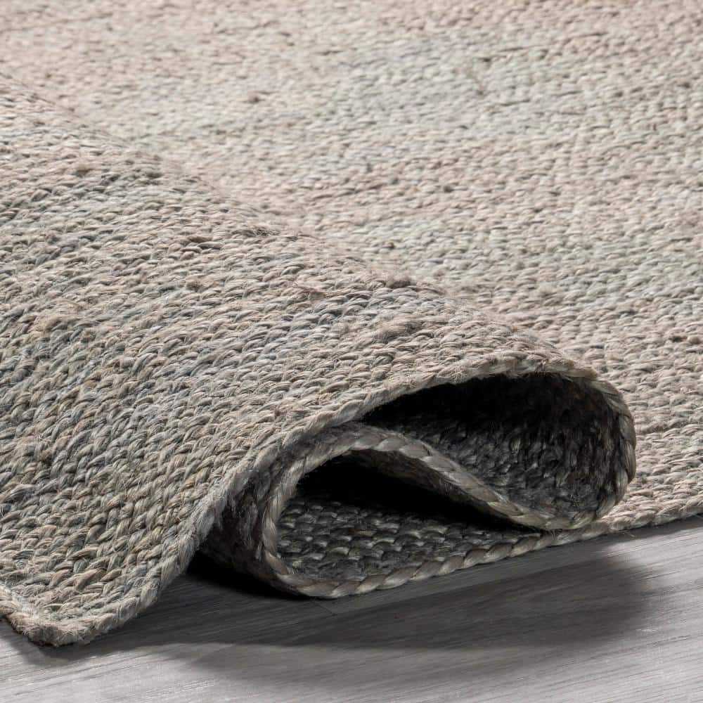 Handmade Gray Jute Flat Woven Area Rug, 3' x 5'