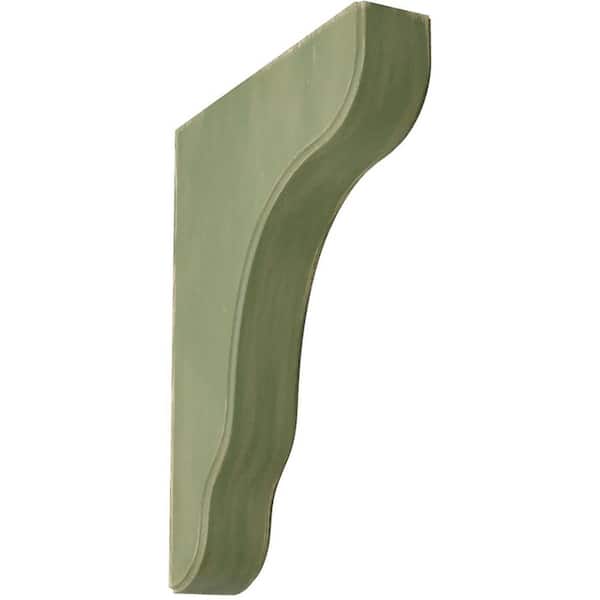 Ekena Millwork 1-3/4 in. x 11 in. x 8-1/2 in. Restoration Green Plymouth Wood Vintage Decor Bracket