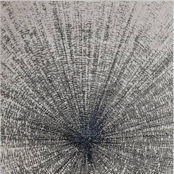 2 X 3 Gray, Ivory Abstract Area Rug