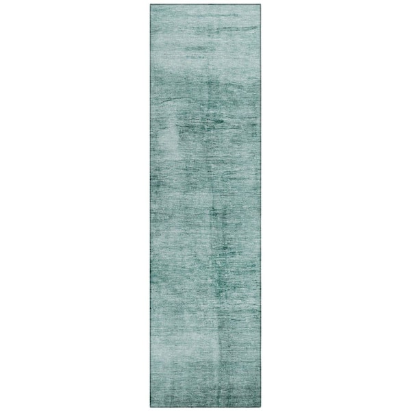 Chantille Machine Washable Indoor/Outdoor Abstract ACN1884 Teal 2 ft. 3 in. x 7 ft. 6 in. Runner Rug