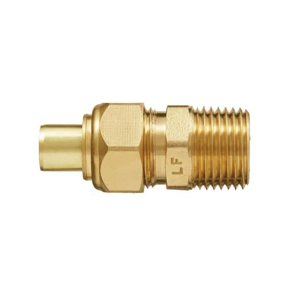 LTWFITTING 1/8 in. O.D. Comp x 1/8 in. MIP Brass Compression Adapter  Fitting (5-Pack) HF682205 - The Home Depot