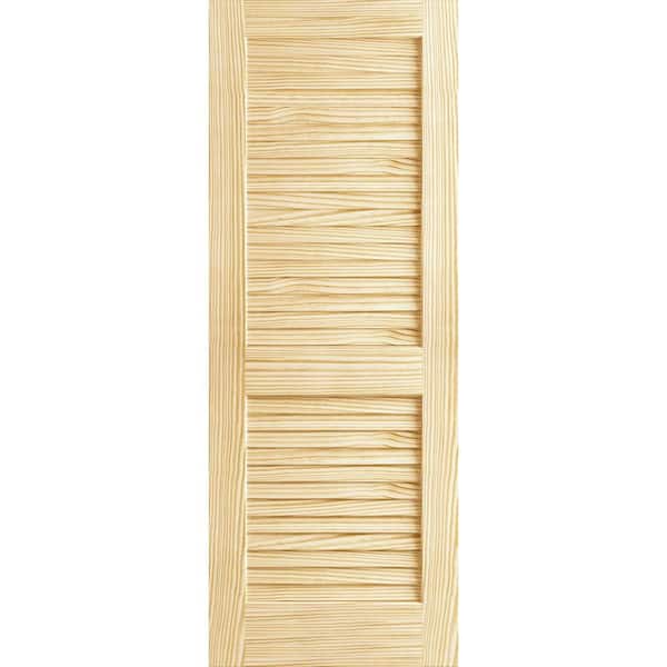 Plantation Louver/Louver Solid Core Clear Pine Wood Interior Door Slab