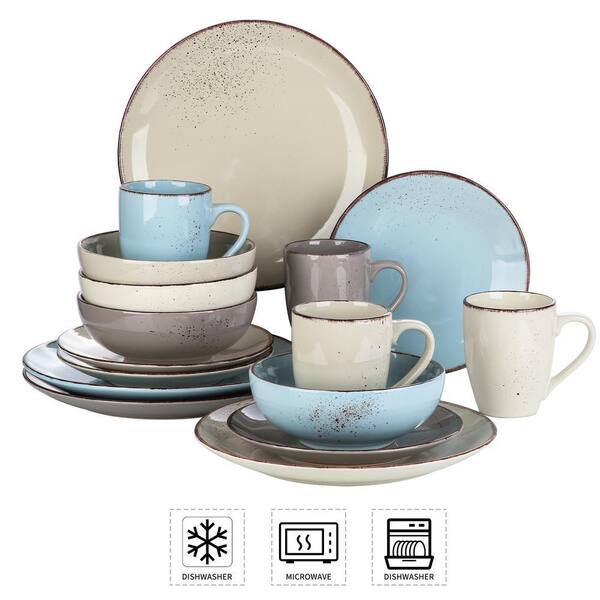 vancasso Navia 16-Piece Nature Assorted Colors Stoneware