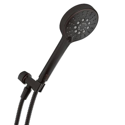 Modern 6-Spray 4.5 in. Single Wall Mount Handheld Adjustable Shower Head in Bronze