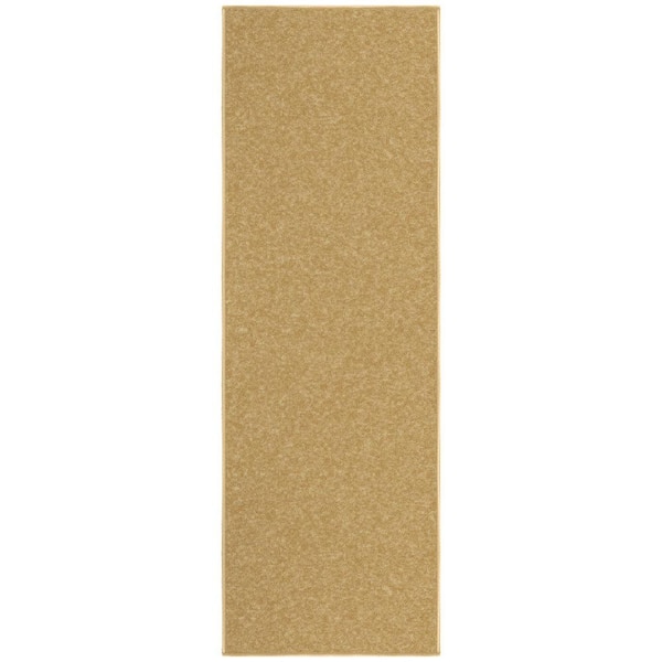 Ottohome Collection Non-Slip Rubberback Modern Solid Design 2x5 Indoor Runner Rug, 1 ft. 8 in. x 4 ft. 11 in., Beige
