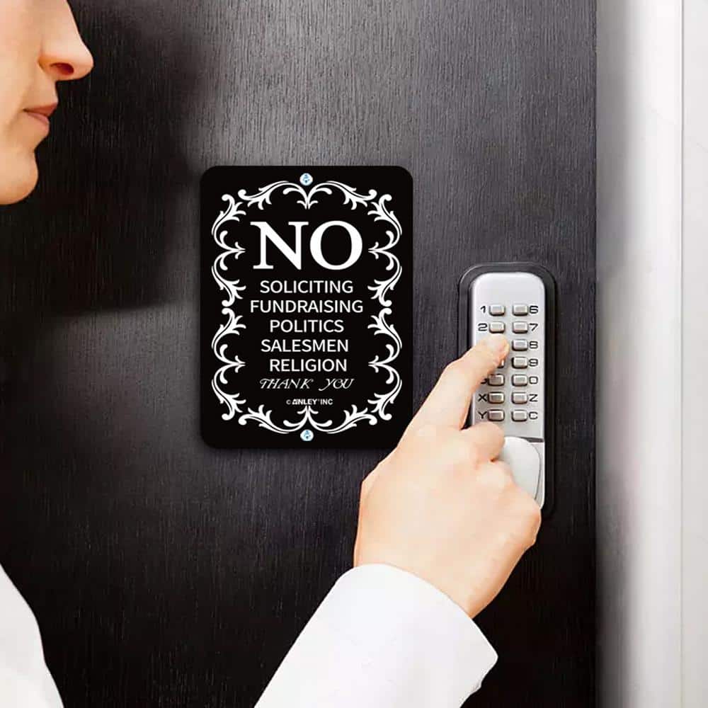 Inbox Zero No Soliciting Sign for Home and Business, Do Not Ring The Bell Sign 6" x 4.5"