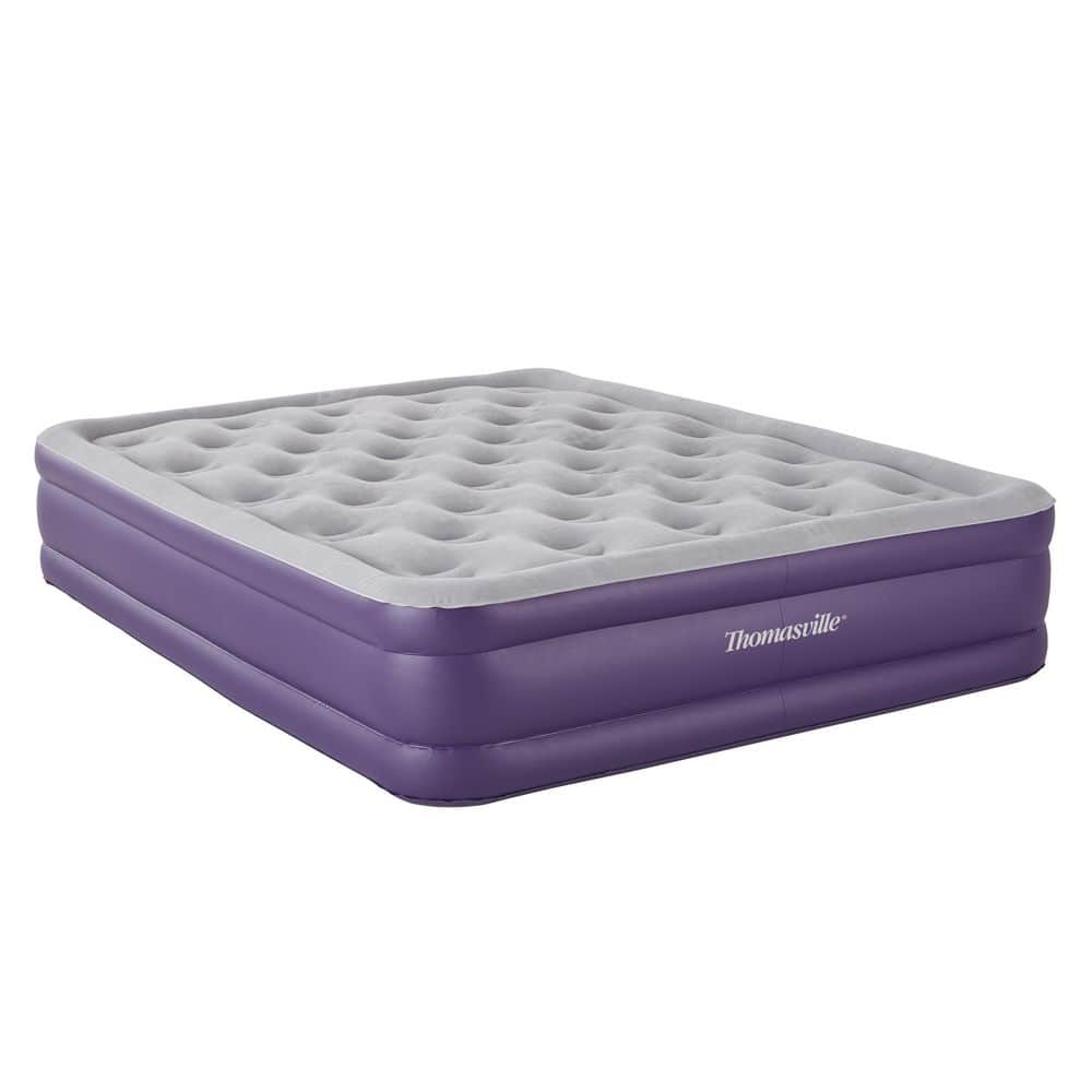 Thomasville Twin Purple Raised Air Mattress with Electric Pump