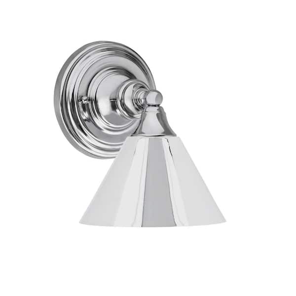 Unbranded Fulton 1-Light Chrome Wall Sconce